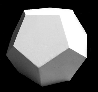 Фигура геометрическая Додекаэдр h-15см гипс