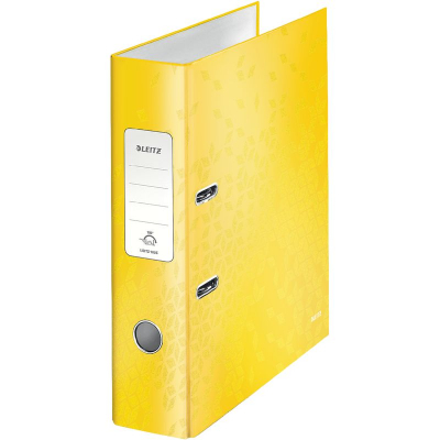 Папка файл A4  80мм Leitz 180° глянцевая WOW желтая