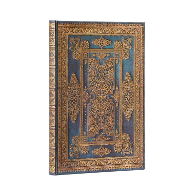 Записная книжка A5-  72л линейка Paperblanks Blue Luxe Midi на резиновой застежке