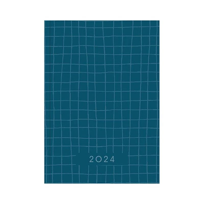 Ежедневник 2024 A5 Lamark 'Monochrome' 320стр глянцевая обложка синий