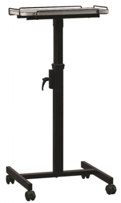 Столик проекционный Lumien Vitel высота 80-125см 1 полка до 20кг на колесах черный