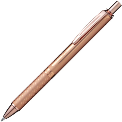 Ручка гелевая Pentel 'Sterling' EnerGel 0.7мм розово-золотой металлический корпус черные чернила