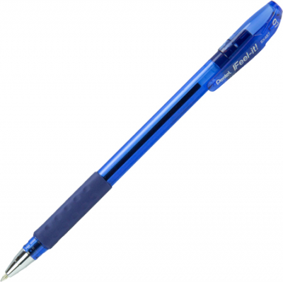 Ручка шариковая Pentel 0.7мм Feel it! трехгранный корпус с резиновой манжетой синяя