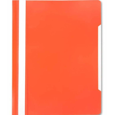 Скоросшиватель пластиковый A4 Бюрократ 160/120мкм глянцевый оранжевый