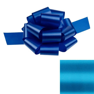 Бант декоративный 155мм голубой полипропилен