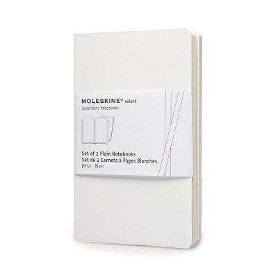 Записная книжка A6  40л без линовки Moleskine® Volant Pocket 2шт мягкая обложка 2шт белая/белая