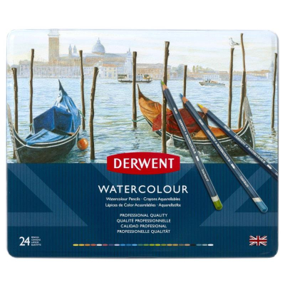 Карандаши акварельные Derwent Watercolour 24цв в металлической коробке