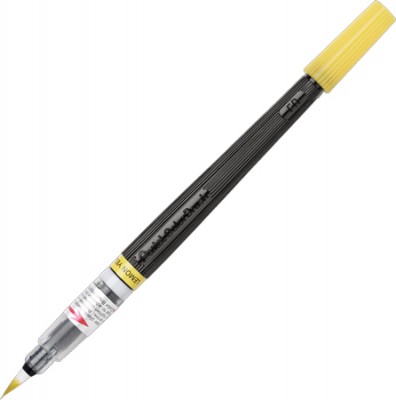 Ручка-кисть Pentel Arts Colour Brush с чернилами на водной основе желтая