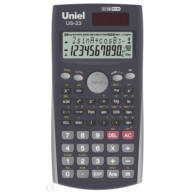 Калькулятор научный Uniel 10 +2 разряда 240 функций 2-строчный дисплей 84х162х18мм 144г