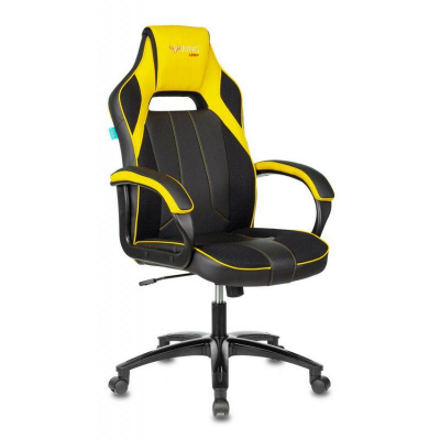 Кресло игровое Zombie Viking- 2 Aero искусственная кожа/ткань черно/желтое