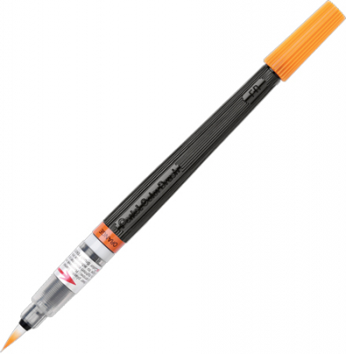 Ручка-кисть Pentel Arts Colour Brush с чернилами на водной основе оранжевая