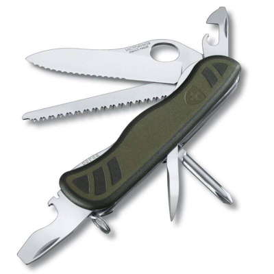 Нож 111мм Services Pocket Tool 10 функций Sentinel Military Green One-hand W-лезвие блокировка лезвия зеленый
