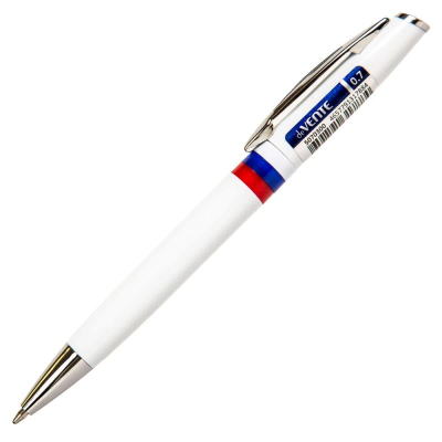 Ручка шариковая автоматическая deVENTE 0.7мм 'Триколор' металлический корпус синяя