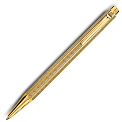 Ручка шариковая Caran d’Ache Ecridor Chevron gilded позолота