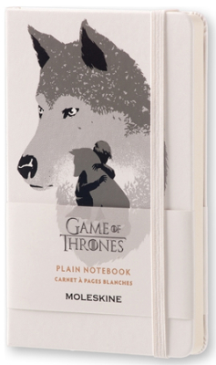 Записная книжка A6  96л без линовки Moleskine® Game of Thrones Pocket твердая обложка на резиновой застежке белая