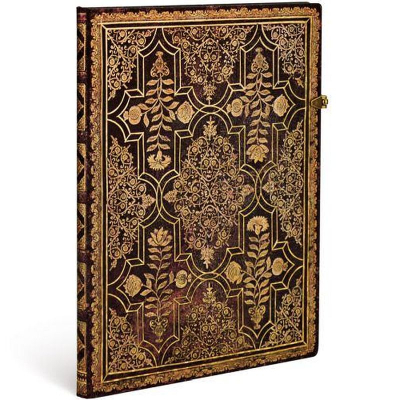 Записная книжка A4  64л без линовки Paperblanks Mahogany Grande 2 ляссе на металлической застежке