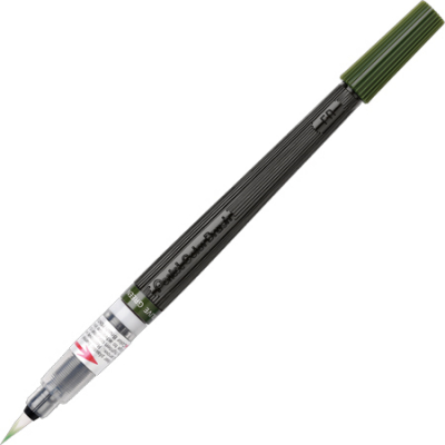 Ручка-кисть Pentel Arts Colour Brush с чернилами на водной основе оливковая