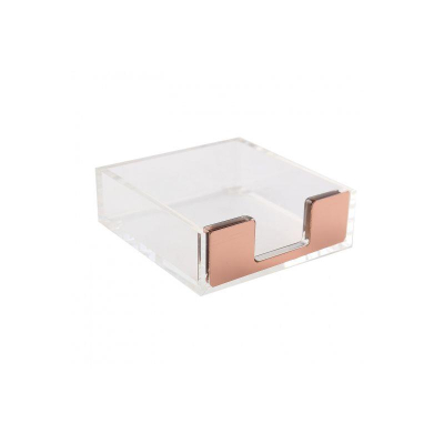 Бокс для куба для записей 9х10х3см Кокос KLERK 'Mq Rosegold' акрил