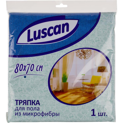 Тряпка хозяйственная для пола Luscan 70x80см микрофибра синяя