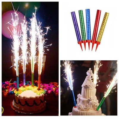 Свечи для торта Фонтан 5шт 12.5см Цветные искры