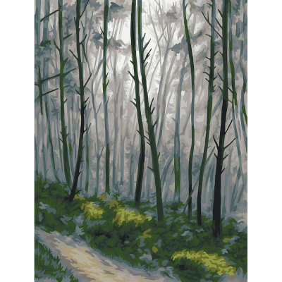 Картина по номерам холст/акрил 30х40см Фрея 'Таинственный лес'