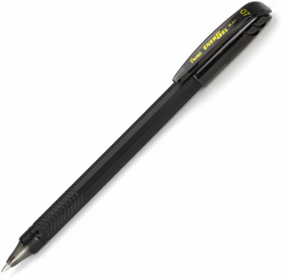 Ручка гелевая Pentel 0.7мм EnerGel черный рифленый корпус черная