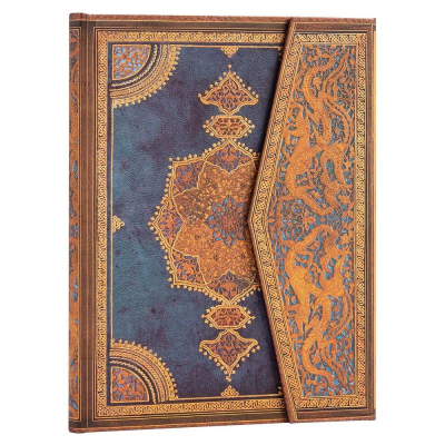 Записная книжка A4-  72л линейка Paperblanks Safavid Indigo Ultra с магнитным клапаном