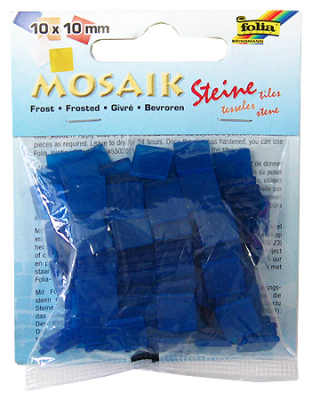 Мозаика Folia пластиковая Замороженное стекло 10х10мм 190шт оттенки синего