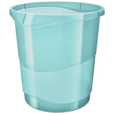 Корзина для бумаг пластиковая 14л Esselte Colour'Ice прозрачная голубая