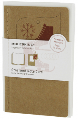 Набор для письма Moleskine® Pocket 'Ornament Card Ice Skate' бежевый