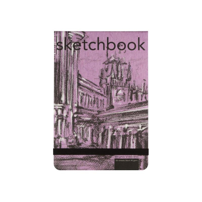 Блокнот для набросков BrunoVisconti® Sketchbook 14х21см 110г  80л черная бумага твердый переплет на резинке 4 вида