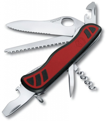 Нож 111мм Services Pocket Tool 10 функций Forester One-hand W-лезвие блокировка лезвия красно-черный
