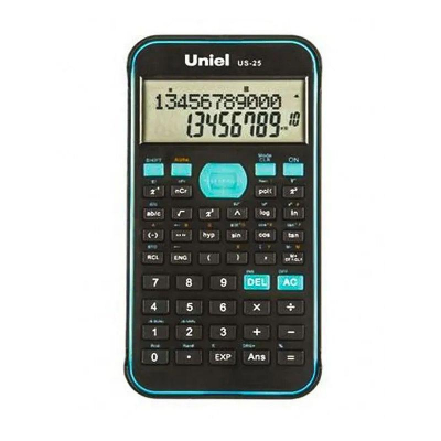 Калькулятор научный Uniel 10 +2 разряда 240 функций 2-строчный дисплей 75х147х13мм