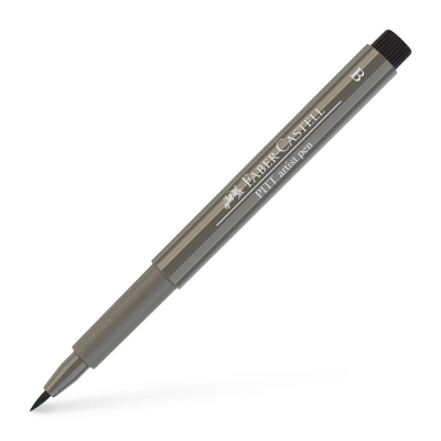 Ручка-кисточка капиллярная художественная Faber-Castell Pitt теплая серая IV (273)