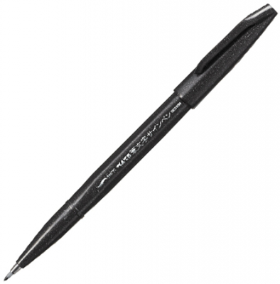 Ручка-кисть для каллиграфии Pentel Arts Brush Sign Pen 0.3мм Fine черная