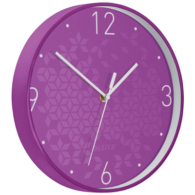 Часы настенные Leitz d-29см плавный ход WOW фиолетовые