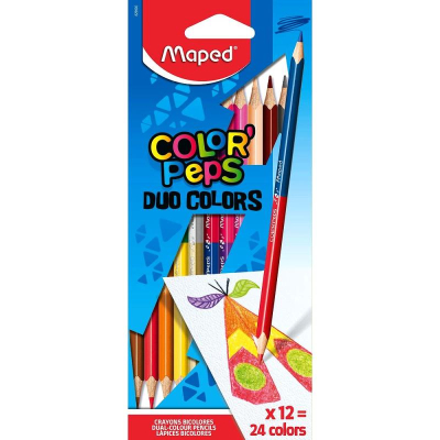 Карандаши  24цв Maped Color'Peps 'Duo' двусторонние картонной коробке