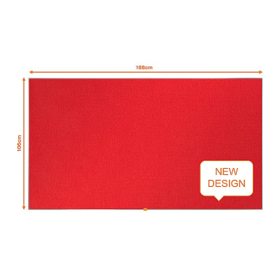 Доска фетровое красное покрытие 188х106см Nobo Widescreen 85" алюминиевая рамка
