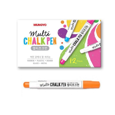 Маркер-карандаш меловой для доски и стекла Mungyo Chalk Pen круглый оранжевый