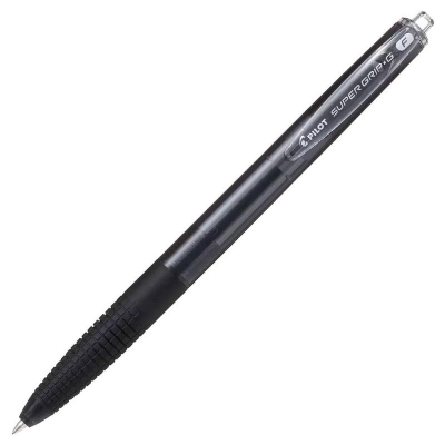 Ручка шариковая автоматическая Pilot 0.7мм SuperGrip-G с резиновой манжетой черная