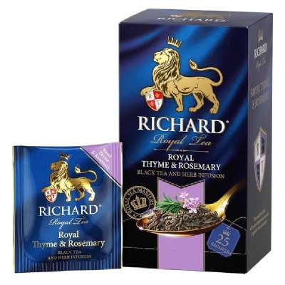 Чай Richard черный 'Royal Thyme and Rosemary' индийский с чабрецом и розмарином  25пак х 2г