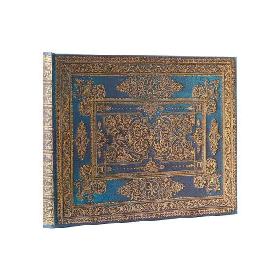 Гостевая книга A5+  72л без линовки Paperblanks Blue Luxe Guest Book горизонтальная