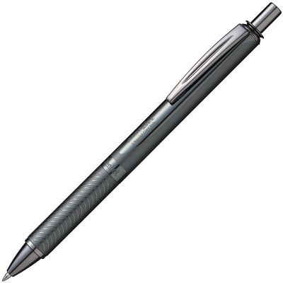 Ручка гелевая Pentel 'Sterling' EnerGel 0.7мм графитовый металлический корпус черные чернила