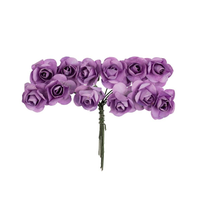 Цветы бумажные Mr.Painter Розы d-2.3см 12шт 'Орхидея'