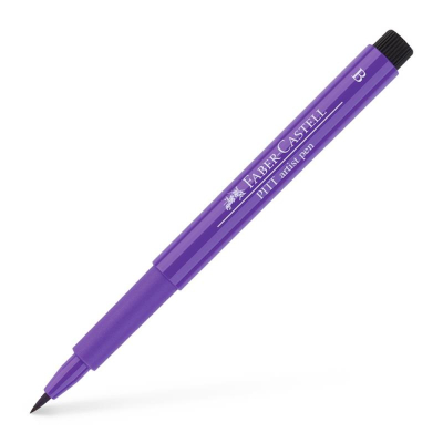 Ручка-кисточка капиллярная художественная Faber-Castell Pitt фиолетовая пурпурная (136)