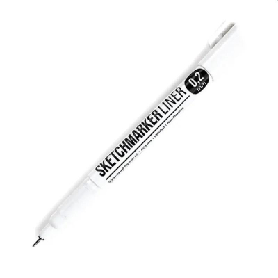 Ручка капиллярная художественная Sketchmarker Liner d-0.2мм черная