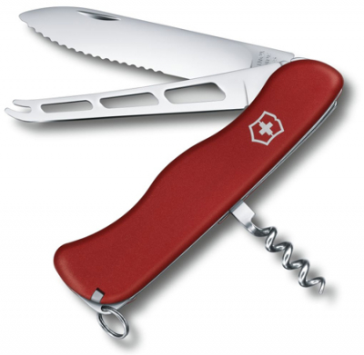Нож 111мм Services Pocket Tool  6 функций Cheese Knife W-лезвие блокировка лезвия красный