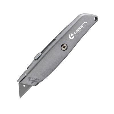 Нож монтажный силовой 19мм Lamark металлический корпус в блистере