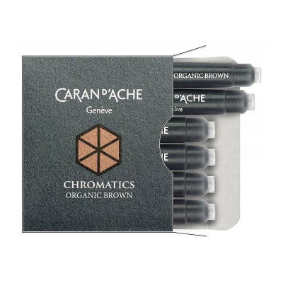 Картриджи чернильные Caran d’Ache Chromatics Short Organic brown  6шт коричневые