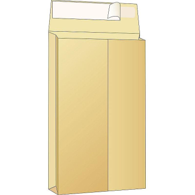 Пакет 250х353х40мм B4 крафт стрип  250шт ExtraPack 120г